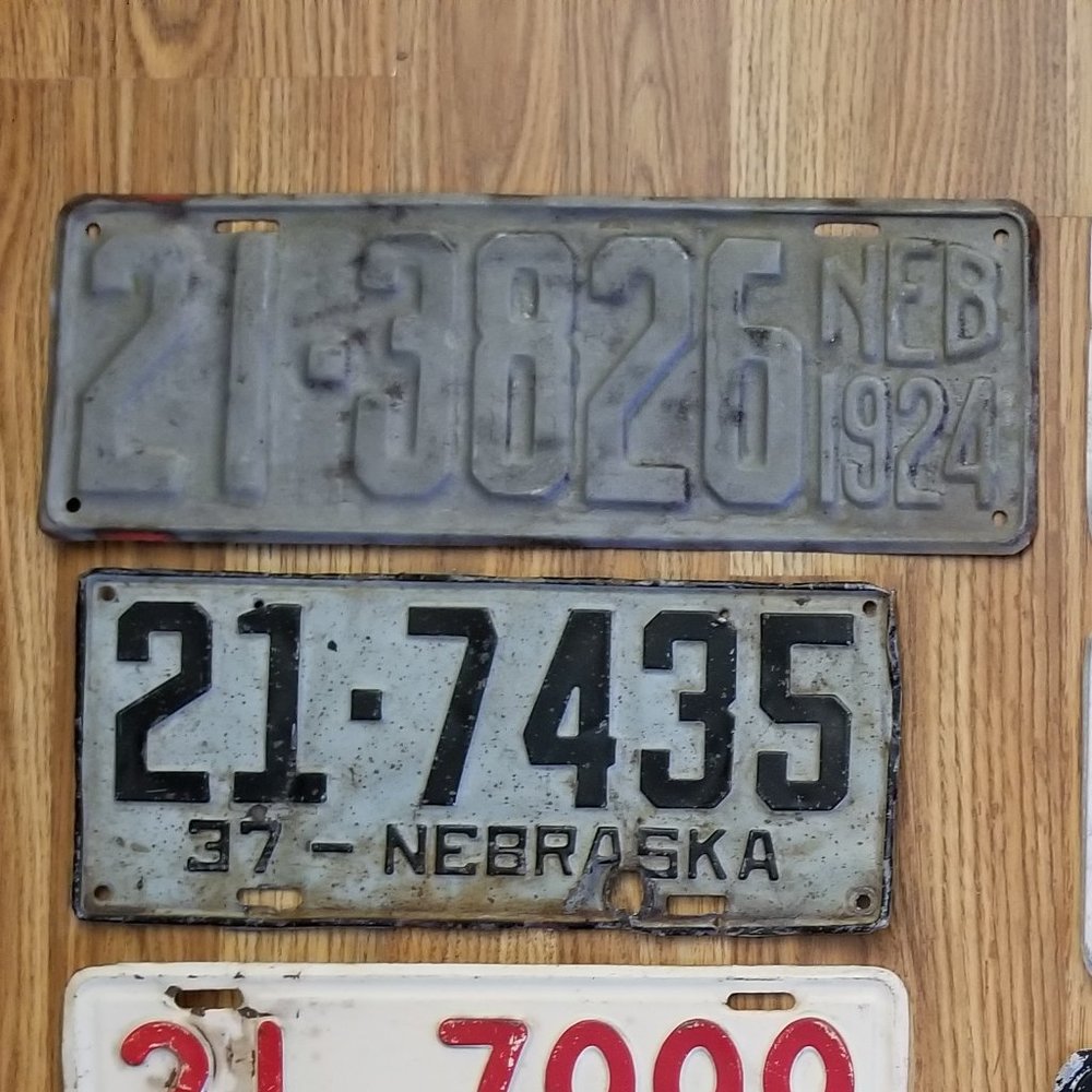 1924 Vintage Nebraska License Plate - Picture 1 of 1
